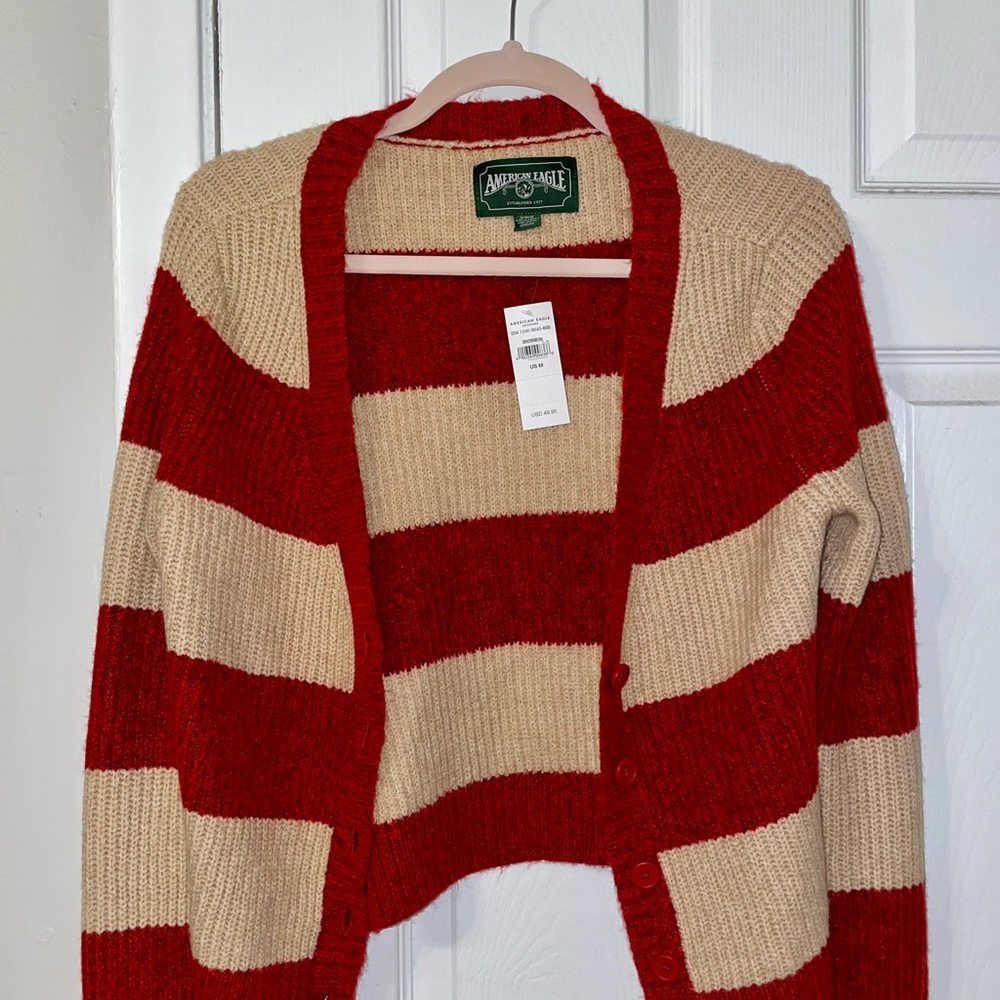 American Eagle, Size Medium, striped cardigan